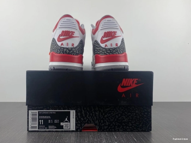 HYPE Jordan Red Air 3 Fire DN3707-160 OG 0711